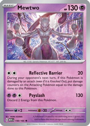 Mewtwo - 150/165  - Reverse Holofoil SV Scarlet & Violet 151 - Rare