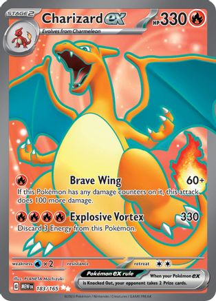 Charizard ex - 183/165  - Holofoil SV Scarlet & Violet 151 - Ultra Rare