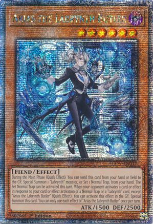 Arias the Labrynth Butler (Quarter Century Secret Rare) (AGOV-EN017) - Age of Overlord 1st Edition