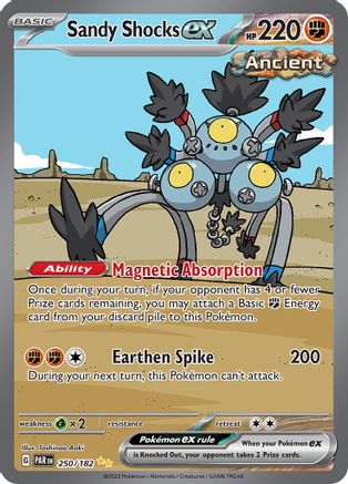 Sandy Shocks ex - 250/182  - Holofoil SV04 Paradox Rift - Special Illustration Rare