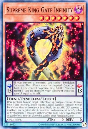 Supreme King Gate Infinity (OP23-EN017) - OTS Tournament Pack 23 Unlimited