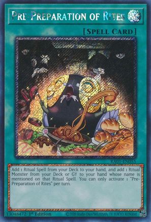 Pre-Preparation of Rites (Platinum Secret Rare) (RA01-EN055) - 25th Anniversary Rarity Collection 1st Edition