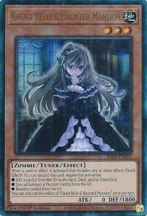 Ghost Belle & Haunted Mansion (PUR) (RA01-EN011) - 25th Anniversary Rarity Collection 1st Edition