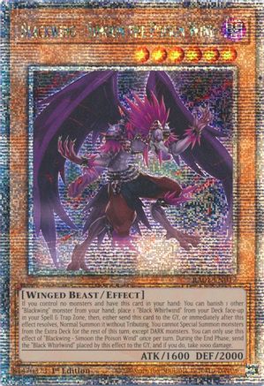 Blackwing - Simoon the Poison Wind (Quarter Century Secret Rare) (RA01-EN012) - 25th Anniversary Rarity Collection 1st Edition