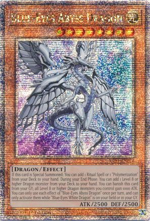 Blue-Eyes Abyss Dragon (Quarter Century Secret Rare) (RA01-EN016) - 25th Anniversary Rarity Collection 1st Edition