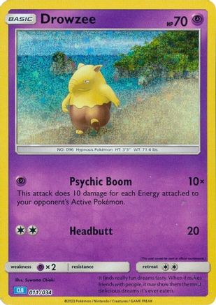 Drowzee - 011/034  - Holofoil Trading Card Game Classic - Classic Collection