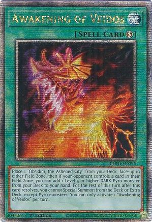 Awakening of Veidos (Quarter Century Secret Rare) (PHNI-EN095) - Phantom Nightmare 1st Edition