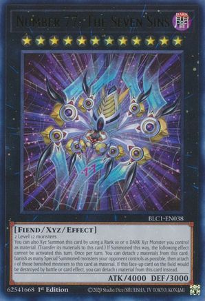 Number 77: The Seven Sins (BLC1-EN038) - Battles of Legend: Chapter 1 1st Edition