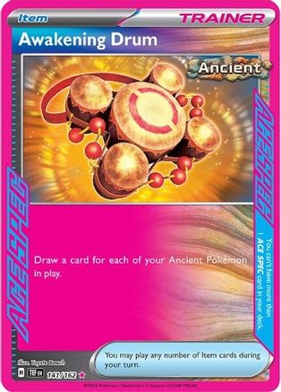 Awakening Drum - 141/162  - Holofoil SV05 Temporal Forces - ACE SPEC Rare