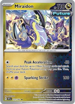 Miraidon - 121/162  - Reverse Holofoil SV05 Temporal Forces - Rare