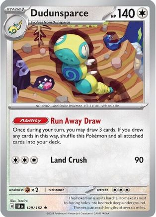 Dudunsparce - 129/162  - Holofoil SV05 Temporal Forces - Rare