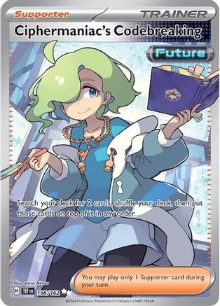Ciphermaniac's Codebreaking - 198/162  - Holofoil SV05 Temporal Forces - Ultra Rare