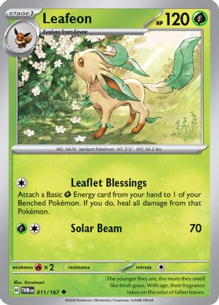 Leafeon - 011/167  SV06 Twilight Masquerade - Uncommon