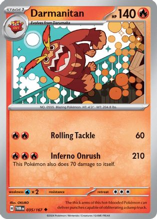 Darmanitan - 035/167  SV06 Twilight Masquerade - Uncommon