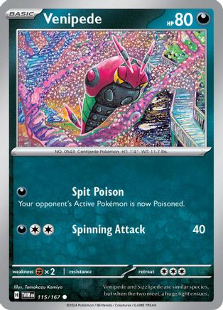 Venipede - 115/167  SV06 Twilight Masquerade - Common