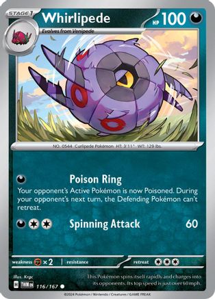 Whirlipede - 116/167  SV06 Twilight Masquerade - Common