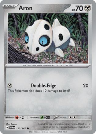 Aron - 120/167  - Reverse Holofoil SV06 Twilight Masquerade - Common