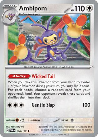 Ambipom - 138/167  SV06 Twilight Masquerade - Uncommon