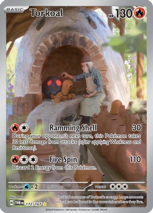 Torkoal - 172/167  - Holofoil SV06 Twilight Masquerade - Illustration Rare
