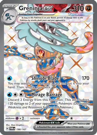 Greninja ex - 198/167  - Holofoil SV06 Twilight Masquerade - Ultra Rare