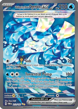 Wellspring Mask Ogerpon ex - 213/167  - Holofoil SV06 Twilight Masquerade - Special Illustration Rare
