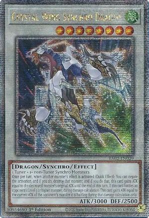 Crystal Wing Synchro Dragon (Quarter Century Secret Rare) (RA02-EN029) - 25th Anniversary Rarity Collection II 1st Edition