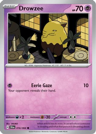 Drowzee - 016/064  - Reverse Holofoil SV Shrouded Fable - Common