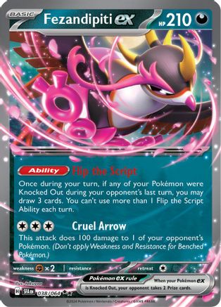 Fezandipiti ex - 038/064  - Holofoil SV Shrouded Fable - Double Rare