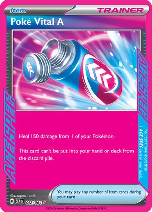 Poke Vital A - 062/064  - Holofoil SV Shrouded Fable - ACE SPEC Rare