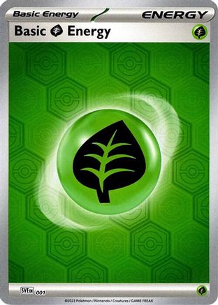 Basic Grass Energy - 001  - Reverse Holofoil SV Shrouded Fable - Common
