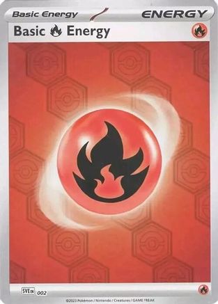 Basic Fire Energy - 002  - Reverse Holofoil SV Shrouded Fable - Common
