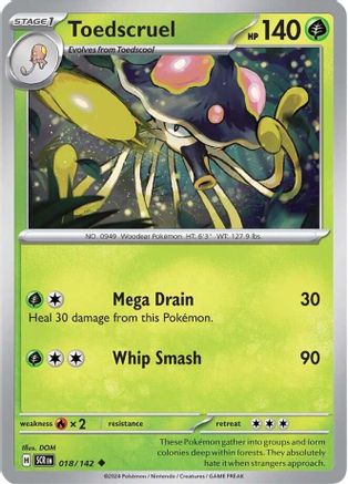 Toedscruel - 018/142  SV07 Stellar Crown - Uncommon