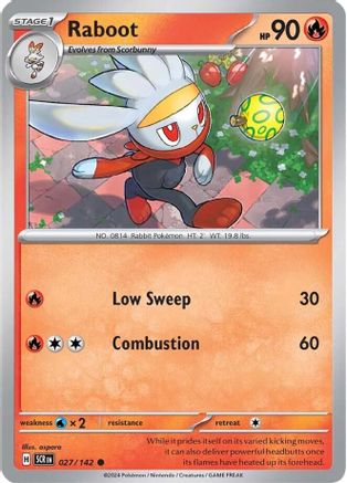 Raboot - 027/142  - Reverse Holofoil SV07 Stellar Crown - Common