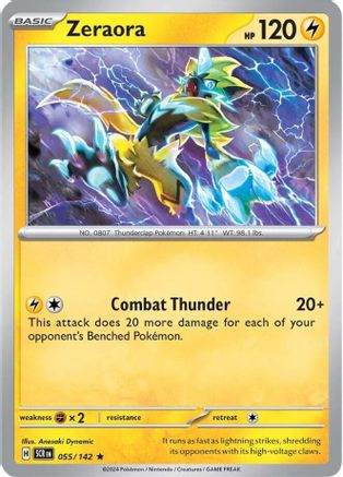 Zeraora - 055/142  - Holofoil SV07 Stellar Crown - Rare