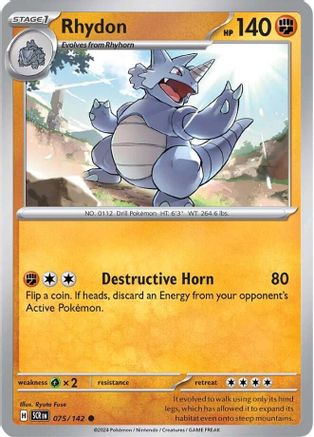 Rhydon - 075/142  SV07 Stellar Crown - Common