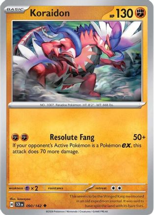 Koraidon - 090/142  - Reverse Holofoil SV07 Stellar Crown - Uncommon