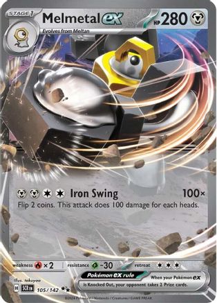 Melmetal ex - 105/142  - Holofoil SV07 Stellar Crown - Double Rare