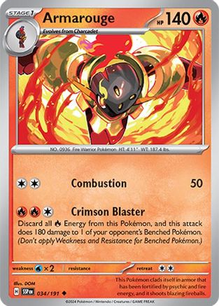 Armarouge - 034/191  SV08 Surging Sparks - Uncommon