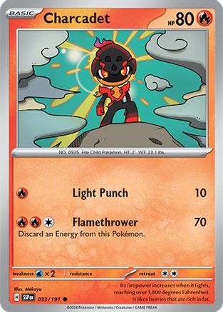 Charcadet - 033/191  - Reverse Holofoil SV08 Surging Sparks - Common