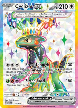 Cyclizar ex - 228/191  - Holofoil SV08 Surging Sparks - Ultra Rare