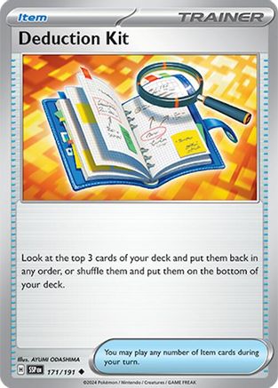 Deduction Kit - 171/191  - Reverse Holofoil SV08 Surging Sparks - Uncommon
