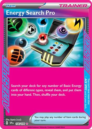 Energy Search Pro - 176/191  - Holofoil SV08 Surging Sparks - ACE SPEC Rare
