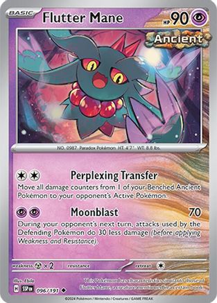 Flutter Mane - 096/191  - Reverse Holofoil SV08 Surging Sparks - Uncommon