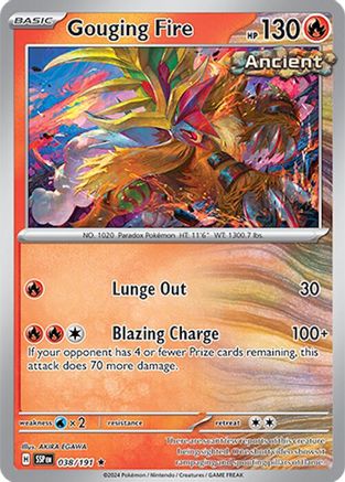 Gouging Fire - 038/191  - Holofoil SV08 Surging Sparks - Rare