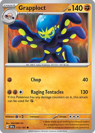 Grapploct - 113/191  - Reverse Holofoil SV08 Surging Sparks - Common