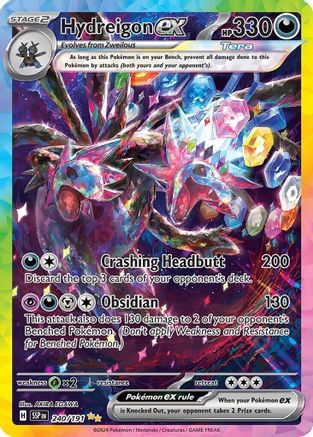 Hydreigon ex - 240/191  - Holofoil SV08 Surging Sparks - Special Illustration Rare