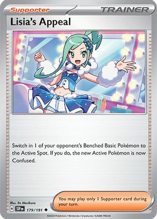 Lisia's Appeal - 179/191  - Reverse Holofoil SV08 Surging Sparks - Uncommon