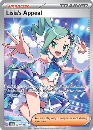 Lisia's Appeal - 234/191  - Holofoil SV08 Surging Sparks - Ultra Rare
