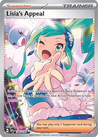 Lisia's Appeal - 246/191  - Holofoil SV08 Surging Sparks - Special Illustration Rare