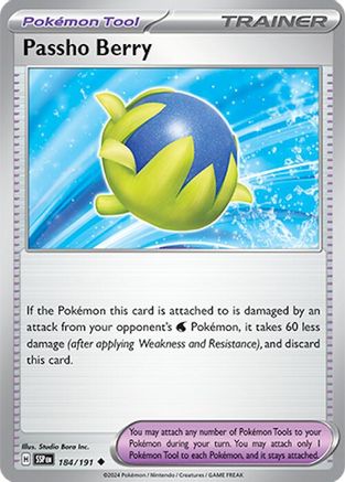 Passho Berry - 184/191  - Reverse Holofoil SV08 Surging Sparks - Uncommon